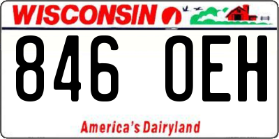 WI license plate 846OEH