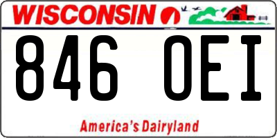 WI license plate 846OEI