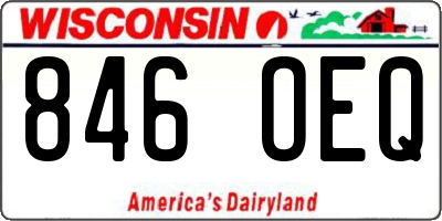 WI license plate 846OEQ