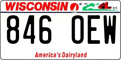 WI license plate 846OEW