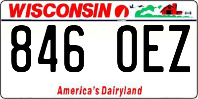 WI license plate 846OEZ