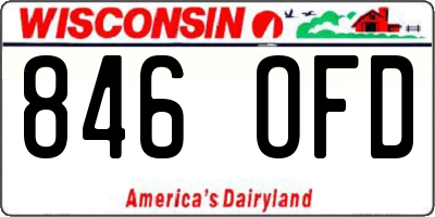WI license plate 846OFD