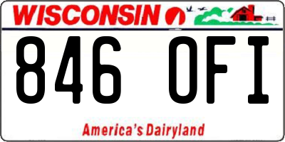 WI license plate 846OFI