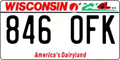 WI license plate 846OFK
