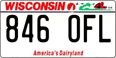 WI license plate 846OFL