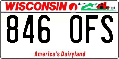 WI license plate 846OFS