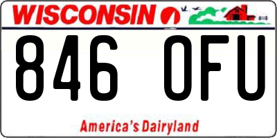 WI license plate 846OFU