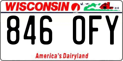 WI license plate 846OFY