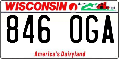 WI license plate 846OGA
