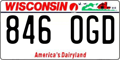 WI license plate 846OGD