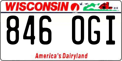 WI license plate 846OGI