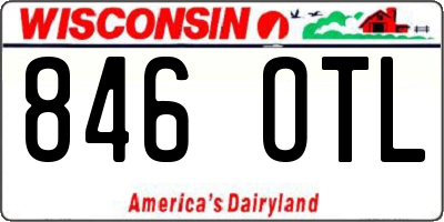WI license plate 846OTL