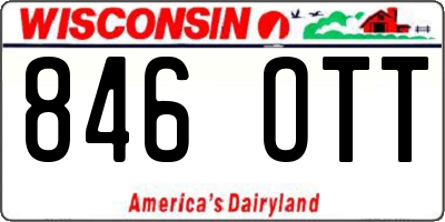 WI license plate 846OTT