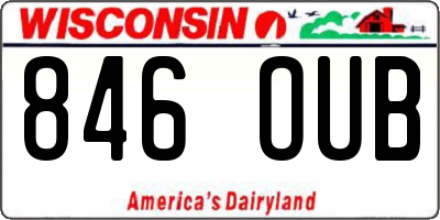 WI license plate 846OUB