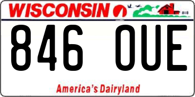 WI license plate 846OUE