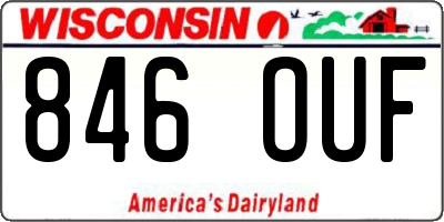 WI license plate 846OUF
