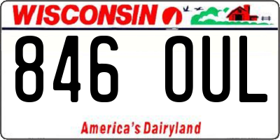 WI license plate 846OUL