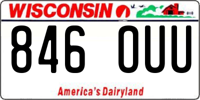 WI license plate 846OUU