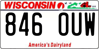 WI license plate 846OUW