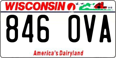 WI license plate 846OVA