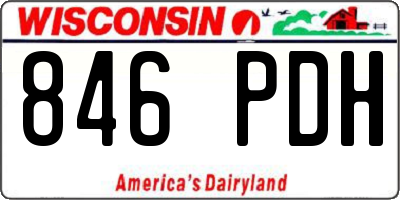 WI license plate 846PDH