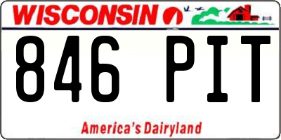 WI license plate 846PIT