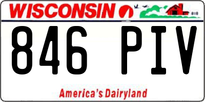 WI license plate 846PIV