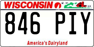 WI license plate 846PIY