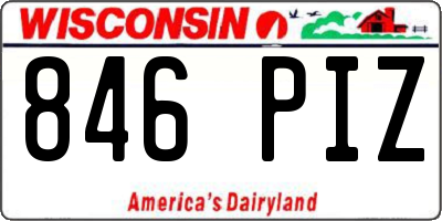 WI license plate 846PIZ