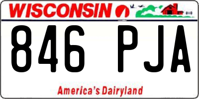 WI license plate 846PJA