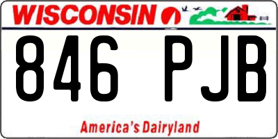 WI license plate 846PJB