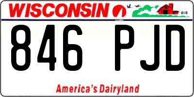 WI license plate 846PJD