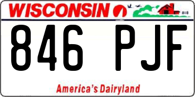 WI license plate 846PJF