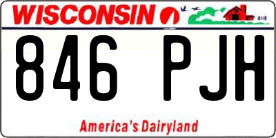 WI license plate 846PJH