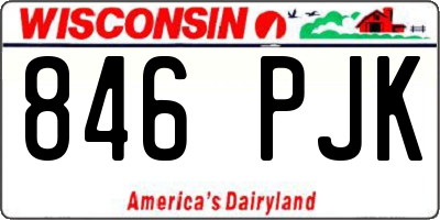 WI license plate 846PJK