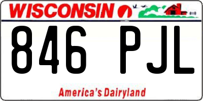 WI license plate 846PJL