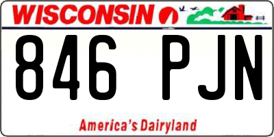 WI license plate 846PJN