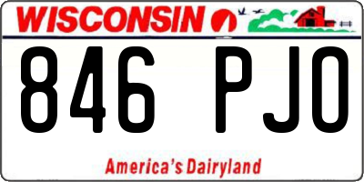 WI license plate 846PJO