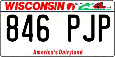 WI license plate 846PJP