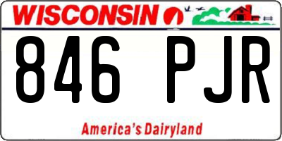 WI license plate 846PJR