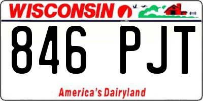 WI license plate 846PJT