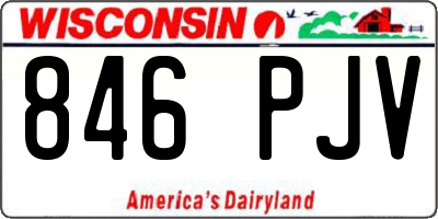 WI license plate 846PJV