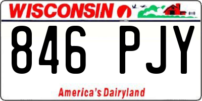 WI license plate 846PJY