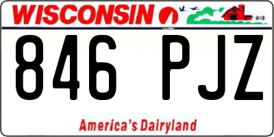WI license plate 846PJZ