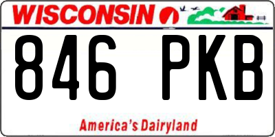 WI license plate 846PKB