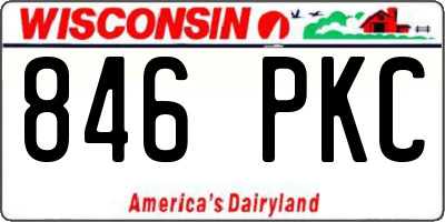 WI license plate 846PKC