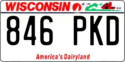 WI license plate 846PKD