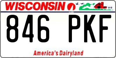 WI license plate 846PKF