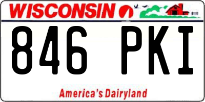 WI license plate 846PKI