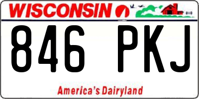 WI license plate 846PKJ